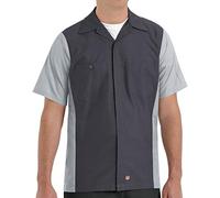 Red Kap Men's Ripstop Crew Shirt, Short Sleeve, Charcoal/Grey, 3XL