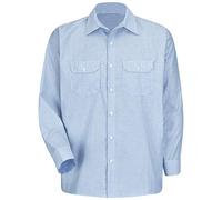 Red Kap Men's Rk Deluxe Uniform Shirt Button, White/Blue Pin Stripe, XL