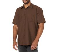 Red Kap Men's Short Sleeve Industrial Work Shirt, Chocolate Brown, Large