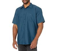 Red Kap Men's Short Sleeve Industrial Work Shirt, Dark Blue, XL