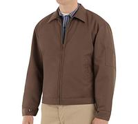 Red Kap Men's Slash Pocket Jacket, Brown, Medium