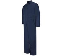 Red Kap Men's Snap Front Cotton Coverall, Oversized Fit, Long Sleeve - - 40 Long Navy