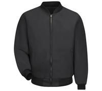 Red Kap Men's Solid Team Jacket, Black, Large