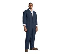 Red Kap Men's Twill Action Back Coverall Work Utility, Navy, 42 Long