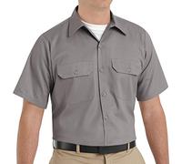 Red Kap Men's Utility Uniform Shirt, Silver, XL