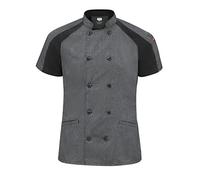 Red Kap Women's Airflow Raglan Chef Coat with Oilblok Jacket, Charcoal Heather with Charcoal/Black Mesh, XXL