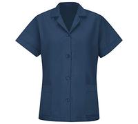 Red Kap Women's Button Front Tunic, Navy, Medium