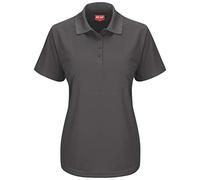 Red Kap Women's Short Sleeve Performance Knit Pocketless Core Polo - Grey - X-Large