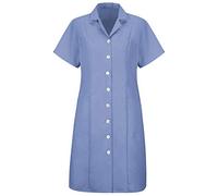 Red Kap Women's Short Sleeve Work Dress, Light Blue, L