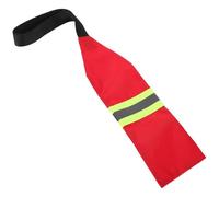 Red Kayak Safety Flag with Reflective Strips for Boating | Oxford Cloth, Strap Fastening, Bright Marker for Low-light Paddling and Truck Loads, Boat Owners