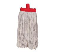 Red Kentucky Mop Head, 450g, PY Prairie Recycled Yarn, T1 Screw Thread, Heavy Duty Commercial Floor Mop