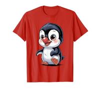Red Kids Baby Penguin Nose Funny Cute Day T-Shirt