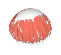 red kiss Printed Bathing Cap, Dual Layer Hair Protector, Elastic Hair Cover For Washing Face, 10.6in/27cm