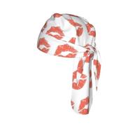 red kiss Printed Breathable Cycling Cap, Moisture Wicking Headwrap Do Rag, for Tactical Paintball Use