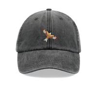 Red Kite Bird Baseball Cap Vintage Washed Unisex Dad Hat Adjustable Black