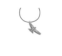 Red Kite PP-B11 English Pewter on a Black Cord Necklace Handmade 41CM