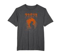 Red Kitsune Japanese Aesthetic Red Rising Sun Torii Gate T-Shirt, Men's Big and Tall, Dark Heather Grey, 2X Tall