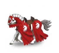 Red Knight’S Horse With Spear Figurine