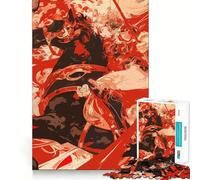 Red Knight Woman 1000-piece Puzzle for Teenagers Mind Exercise Toy Mind Calm Design Assembly Cherished Gift (38x26cm)