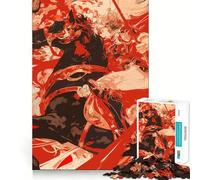 Red Knight Woman Jigsaw Puzzles for Adults 1000 Piece Smart Game Relaxing Fun Pattern Assembly Cherished Gift (50x75cm)