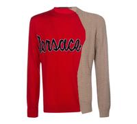 Red Knit Pullover Jumper - male - Versace - Round-neck Knitwear - Multicolor - S - Knitwear S