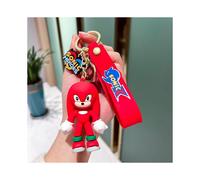 (Red) Knuckles Sonic the Hedgehog Sega Keyring Keychain Cute Cartoon Pendant Bag Charm
