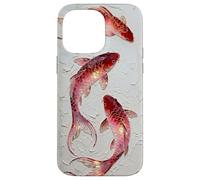 Red Koi Fish Japanese Carp Mosaic Art Zen Pond Case for iPhone 14 Pro Max