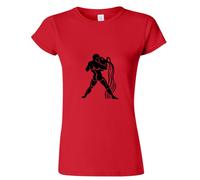 (Red, L) Aquarius Zodiac Horoscope Astrological Hercules Ladies Women T Shirt Tee Top