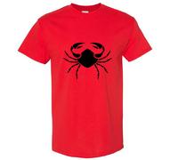 (Red, L) Cancer Crab Zodiac Horoscope Astrological Symbol Sign Men T Shirt Tee Top