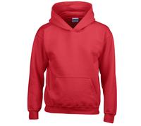 (Red, L) Gildan Childrens Hooded Sweatshirt