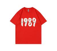 (Red, L) Taylor Swift Unisex Hip-Hop Short Sleeve T-Shirt