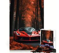 Red La Ferrari Super Car Hard Jigsaw Puzzle for Adults 1000 Pieces Improve Memory Relaxed Mind Sharp Edge Stylish Gift (38x26cm)