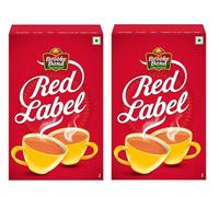 Red Label Pure Black Tea - 500 g (Pack of 2) | Rich, Full-Bodied CTC Blend | 100% Black Tea | Made with Indian Leaves | Pure Single Ingredient | Low-Calorie Brew