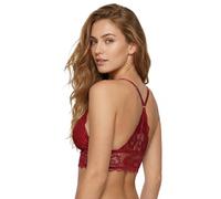 Red Lace Camisole with Deep V-Neck & Adjustable Spaghetti Straps - Floral Lace Crop Top for Women, Sleeveless Slip Vest for Layering, Daily Wear, Romantic Dates and Special Occasions