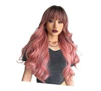 Red Lace Front Wig, Pink Wig Pink Lace Front Wig with Hair Pink Color Cosplay Wigs Pink Wig, Pink Lace Front Wigs Deep Wave Curly Lace Wig for Girls and Women Cosplay Party (Pink