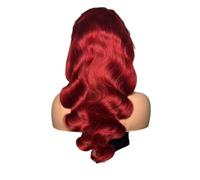 Red Lace Front Wigs Human Hair 13x4 HD Transparent Body Wave Glueless Wig for Women Adds Volume(16inch)