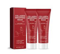 Red Lacto Collagen Wrapping Mask, Deep Collagen Anti Wrinkle Lifting Mask, Peel off Face Gel, Glowy Skin, Skin Elasticity, Wrinkle Lifting, Hydrating Moisturizing (2PC)