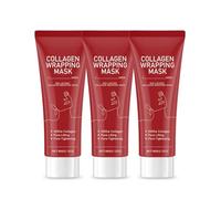 Red Lacto Collagen Wrapping Mask, Deep Collagen Anti Wrinkle Lifting Mask, Peel off Face Gel, Glowy Skin, Skin Elasticity, Wrinkle Lifting, Hydrating Moisturizing (3PC)