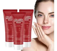 Red Lactose Collagen Wrapping Mask,Collagen Softening Peel Mask,Pore Tightening,Elasticity & Hydration Care,Reduces Sagging & Dullness