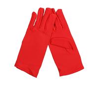 (Red) Ladies Evening Wear Satin Short Wrist Gloves Cc
