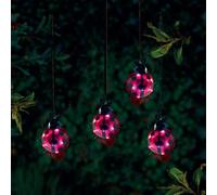 Red Ladybird Solar Garden Light Ornament Decoration 6 White LED - 16cm by Bright Garden