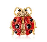Red Ladybug Brooch Pin for Women Cute Rhinestone Insect Brooch Ladybug Insects Animals Hobby Jewelry Gifts, M, Metal, cubic zirconia