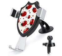 Red Ladybug Car Phone Holder Mount Triangle Clip Base Air Vent Cell Phone Car Mount Automotive Accessories for 4-6 Inches Cell Smartphones
