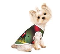 red Ladybug Dasisy Print Dog Lightweight Shirt,Summer Cool Breathable Dog t Shirts,Pet Sleeveless Stretchy Clothes