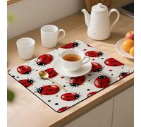 Red Ladybug Desk Mat Washable Table Protector Waterproof Table Cover Protector Desk Placemats Heat Resistant Non-Slip Desks Cover for Desktop, Coffee Dining Tables 50x40cm