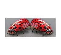 Red Ladybug Desk Protector Mat, Extra Large and Durable Desk Pad with Non-Slip Backing for Home Office Use