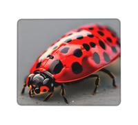 Red Ladybug Enhanced Control Mouse Pad with Lock Stitch Edge Large Thick Non-Slip Desk Mat for Office Task