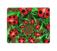 Red Ladybug Enhanced Control Mouse Pad with Lock Stitch Edge Large Thick Non-Slip Desk Mat for Office Task