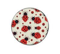 Red Ladybug Fridge Sticker Funny Fridge Magnets Novelty Round Fridge Magnets Reusable for Whiteboard, Locker, Kitchen, Office- Strong Decor Magnetic Stickers