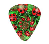 Red Ladybug Guitar Paddle 12 Pack Guitar Pickup Suitable For Playing Acoustic Guitars, Electric Guitars, Etc.